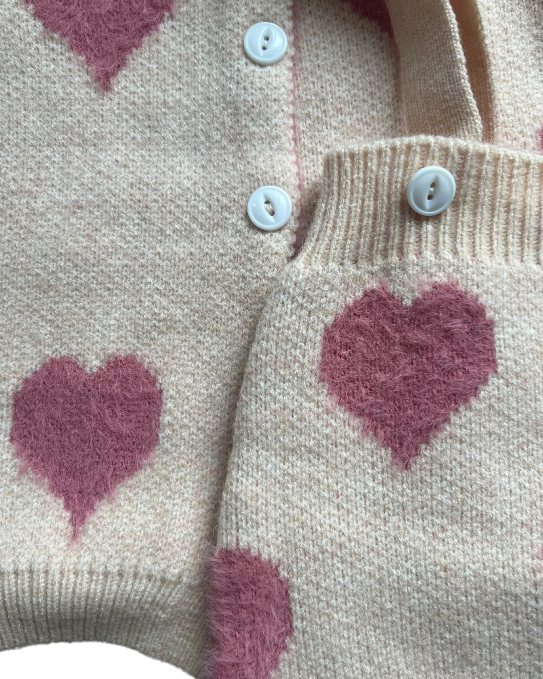 Knitted bodysuit / vest heart