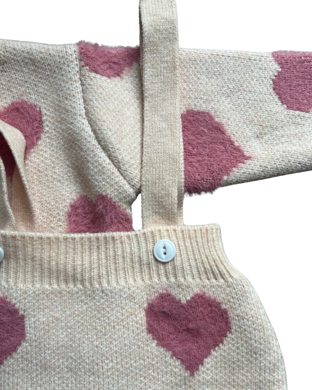 Knitted bodysuit / vest heart