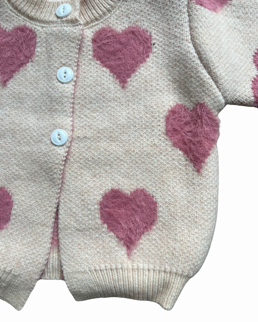 Knitted bodysuit / vest heart
